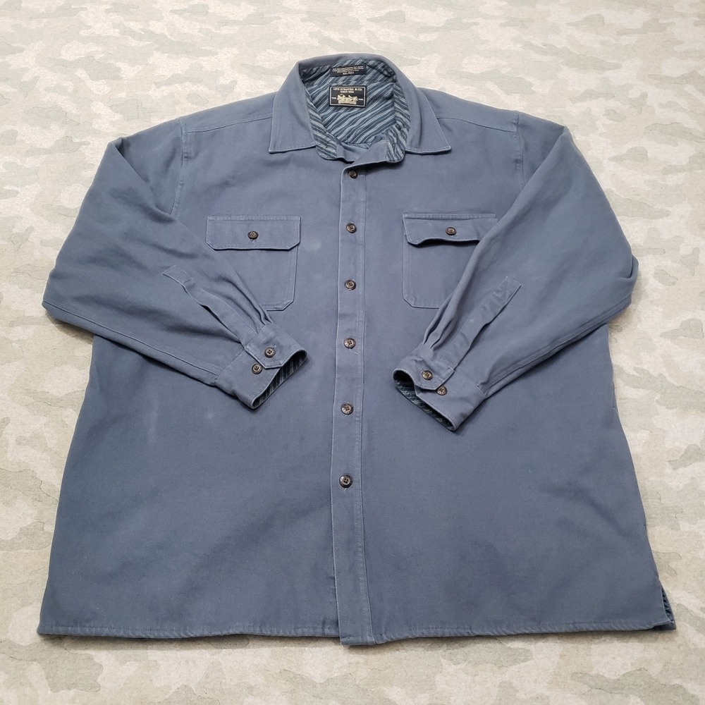 Levi's Shirt Mens 2XL Blue‎ Pockets Long Sleeve Button-Up